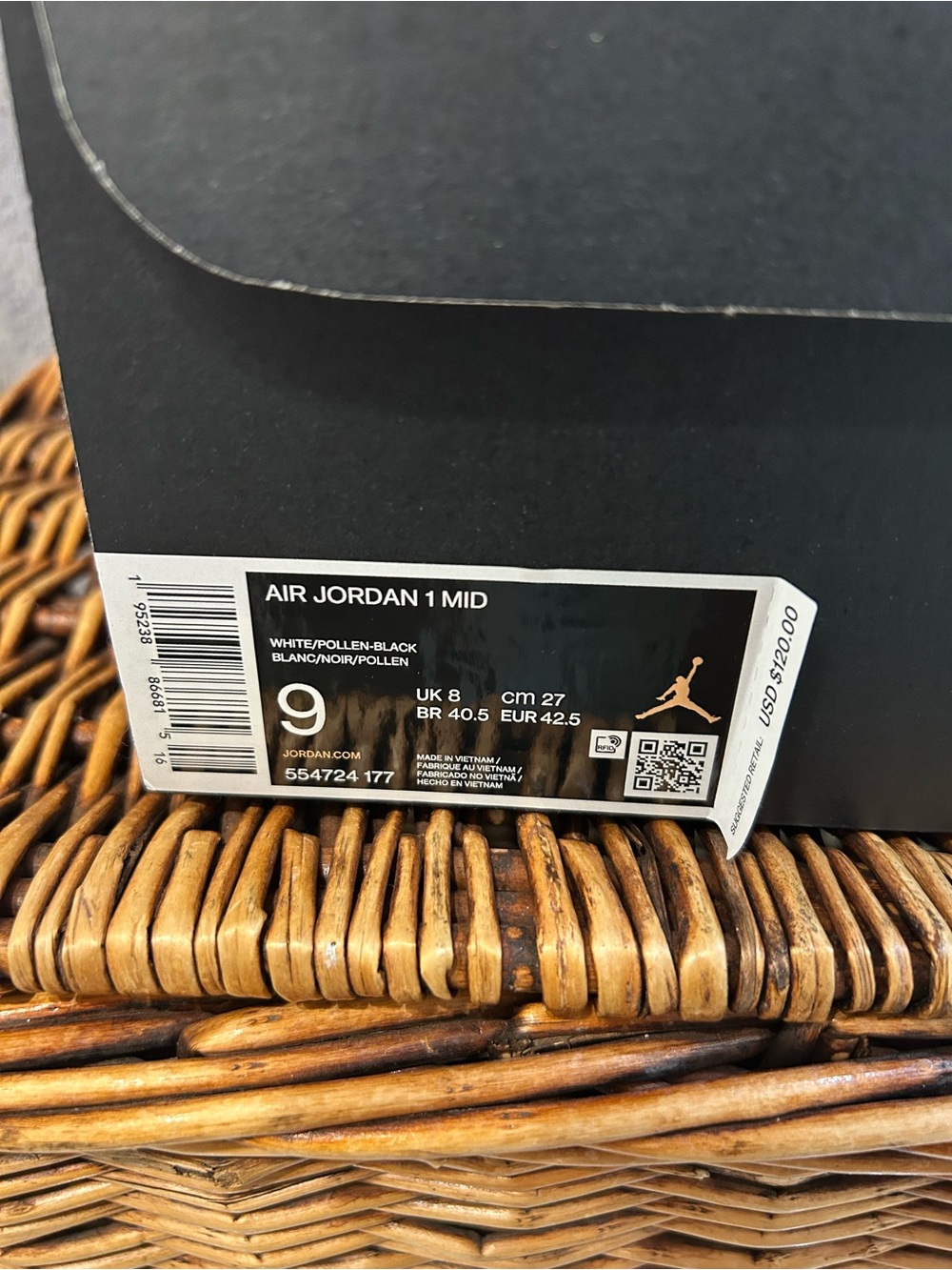 Jordan 1 Men’s Mid Pollens - Picture 7 of 7